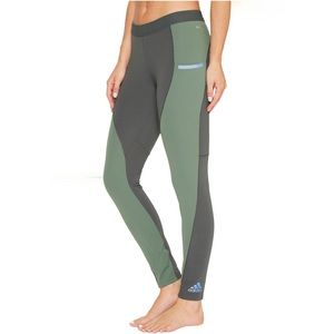 Adidas Climachill green tights leggings